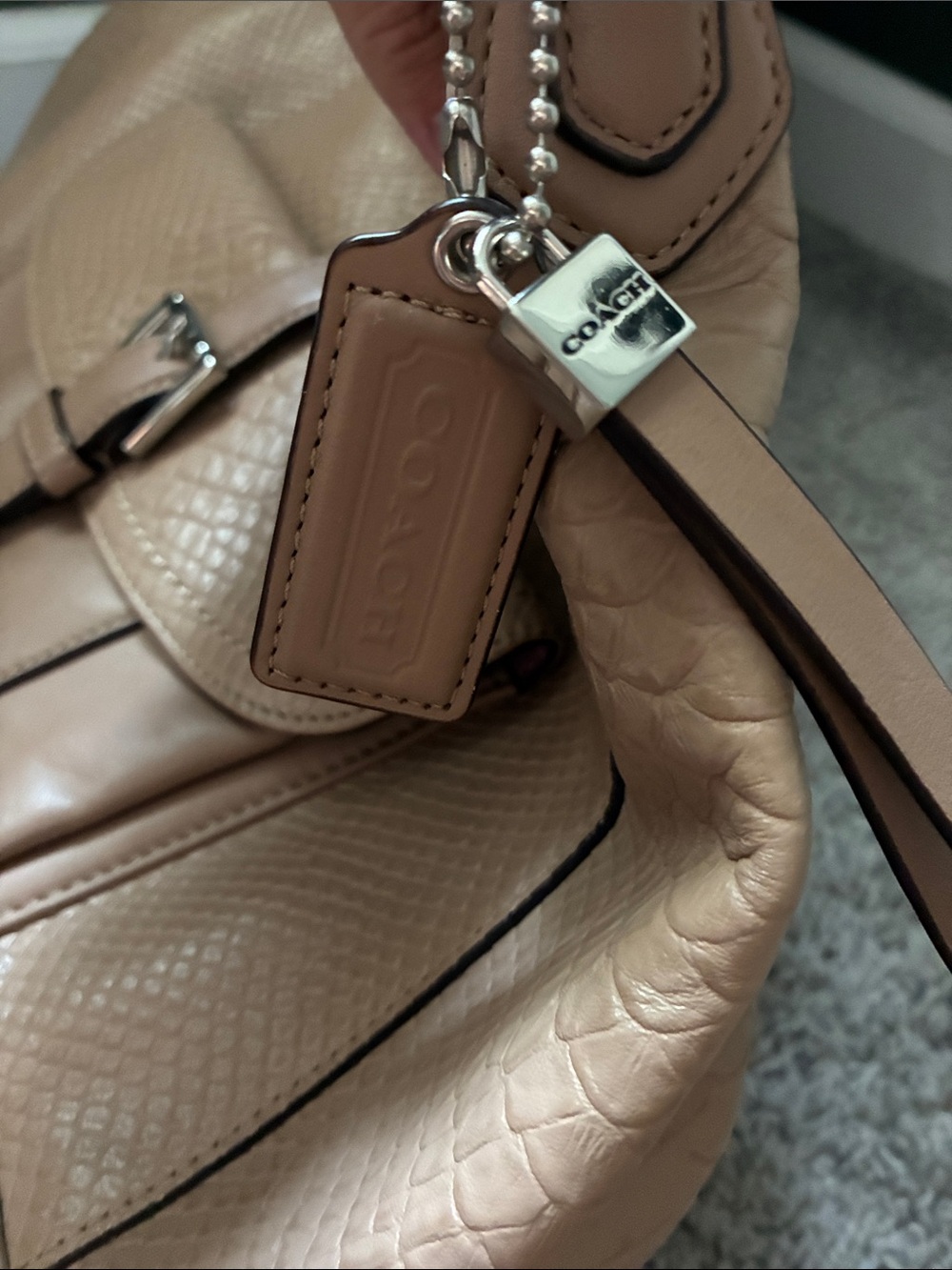Coach Charlie Python Leather Bag View 3